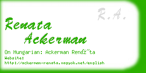 renata ackerman business card